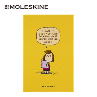 MOLESKINE史努比限量筆記本禮盒/ 佩蒂/ L型/ 黃/ 橫線/ 含佩蒂刺繡貼 eslite誠品