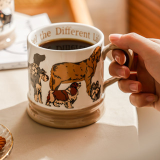 Dreamerhouse 陶瓷小狗咖啡杯下午茶杯早餐杯陶瓷杯禮品小狗馬克杯
