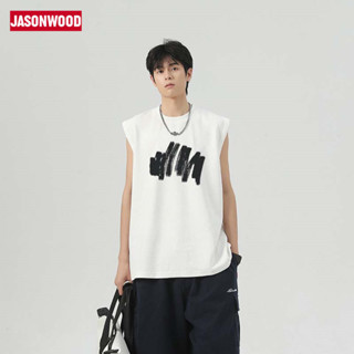 外穿上衣男士背心簡約T恤無袖背心[S530]JASONWOOD/堅持我的 夏季純棉坎肩運動美式寬鬆男無袖ins健身背心