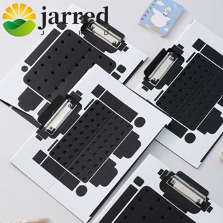 JARRED 機器人形狀剪貼板,大容量塑膠 A4 檔案夾,多功能可垂直可折疊試卷收納夾學生