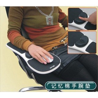 【臺灣熱賣】加大桌椅兩用辦公桌面可旋轉電腦手托架手臂託板支架鼠標護手腕墊【RYP2】
