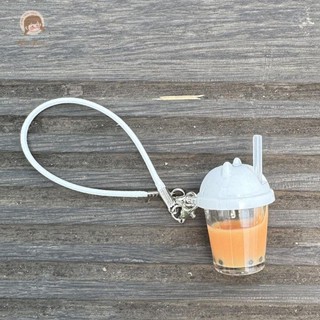 ABongBang 1件1:12娃娃屋迷你珍珠奶茶杯模型掛件DIY鑰匙扣學習場景配件微型擺件不錯