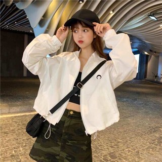 北極絨外套 搖粒絨外套 鴨絨外套 衝鋒衣短版外套女薄款2025年夏季新款時尚寬鬆防曬衫長袖夾克上衣