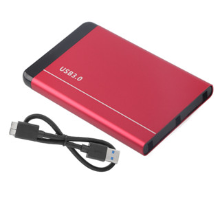 移動硬碟盒 USB3.0 便攜式 2.5 英寸 SSD/HDD 用於 SATA 鋁合金外殼 8TB 胭脂