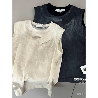 PIPILULU.KIDS童裝2025夏季新款休閒兒童無袖背心男女童紮染印花坎肩寶寶上衣潮韓版歐美舒適爆款新款 2025