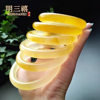 新品現貨天然黃龍玉手鐲黃玉黃翡平替餘太翠玉鐲新中式半山水桂20250612