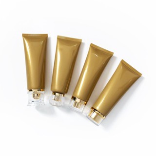 十個起賣 100g珠光金亮面化妝品軟管分裝空瓶擠壓瓶塑膠亞克力旋蓋