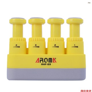 全新 Aroma AHF-03 便攜式吉他貝斯鋼琴手指鍛煉器手部訓練器中等張力手部訓練工具