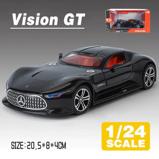 Perfect 1:24 Benz AMG Vision GT 金屬合金玩具汽車模型壓鑄車男孩兒童模擬聲光效果愛好系列