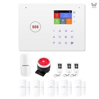 安全報警系統套件 GSM+ 自動撥號家庭安全報警系統 運動傳感器 門/窗傳感器 遠端控制 美規