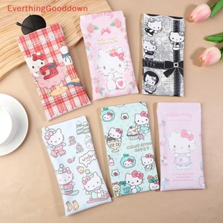 三麗鷗 Ed Kawaii Hello Kitty 眼鏡盒 Sanrio KT 貓眼鏡收納袋自動封閉蓋軟眼鏡袋數據線收納