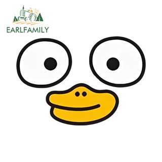 EARLFAMILY Duckyo Friends 汽車貼紙幽默有趣的手推車冰箱筆記本電腦摩托車乙烯基貼花可愛個性防水汽