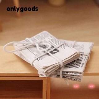 ONLYGOODS 模擬模型,創意迷你迷你復古報紙套裝,兒童假裝玩具 1/12 娃娃屋娃娃屋裝飾