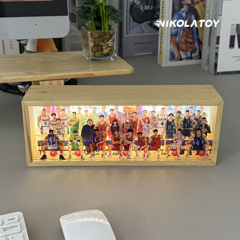 【現貨秒發】NIKOLATOY 七龍珠手辦動漫周邊 七龍珠立體畫全家福 七龍珠悟空磁懸浮小夜燈 龜派氣功磁吸卡卡羅特擺件