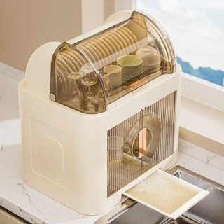 碗盤收納架 廚房碗架碗筷收納盒家用帶蓋放餐具裝碗碟盤瀝水置物架碗筷收納盒