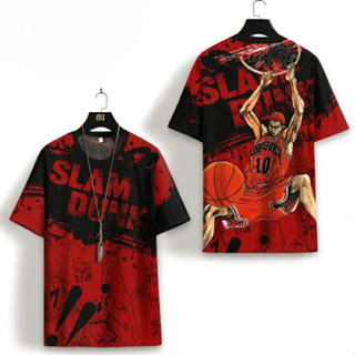 SLAM DUNK T恤聯名短袖男女大碼櫻木花道夏季T恤籃球運動兒童上衣2025