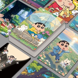 蠟筆小新鐳射小卡張野原新之助周邊自印拍立得LOMO卡小卡片Crayon Shin chan Laser Card Zha