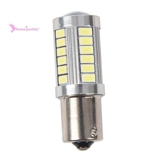 BA15S 12V 白色 LED 側燈指示燈汽車燈泡 1156 P21W 銀色 33-LED