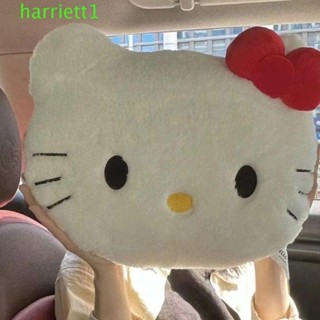 HARRIETTKitty貓毛絨抱枕,擁抱絨毛玩具舒服的貓頭毛絨玩具,沙發裝飾午睡枕軟萌可愛毛絨貓娃娃