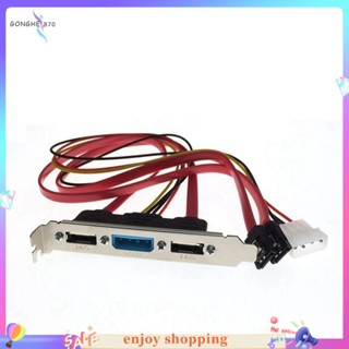 PC DIY SATA 到 ESATA 和 4Pin IDE Molex 電源 PCI 支架插槽電纜用於外接硬碟的全高配