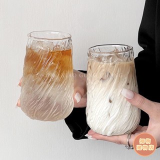 臺灣出貨🛒高品質💥復古旋風大容量杯子 冰美式拿鐵杯 高顏值耐熱玻璃杯 掛耳咖啡杯 飲料杯子 耐熱玻璃杯
