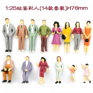 【微景小舖】微景觀 彩色小人模型 小人(套裝) 沙盤建築模型材料 人物 坐姿彩色小人 模型小人 DIY材料 微縮模型材料