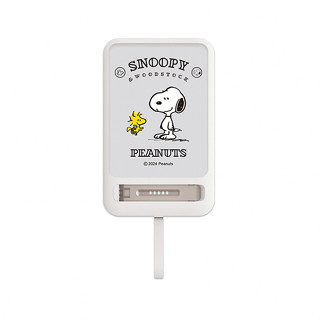 SNOOPY板豆腐12000series自帶TYPE-C線磁吸行動電源/ 微笑款/ 白 eslite誠品