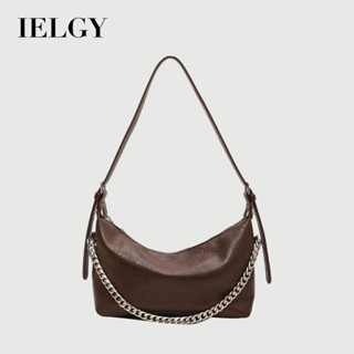 IELGY 大容量復古單肩斜揹包 鏈條女士餃子包