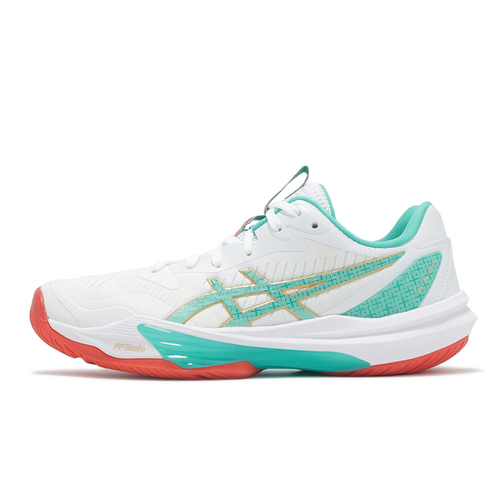 Asics 排球鞋 Sky Elite FF 3 女鞋 男鞋 白綠 攻擊手 亞瑟士 [ACS] 1052A088960