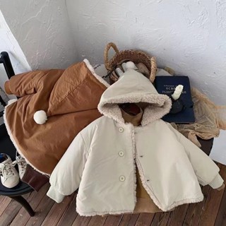 【HOT 本舖】童裝 韓版ins保暖男女童外套中小童重磅夾棉毛毛衣寶寶百搭羊羔絨上衣