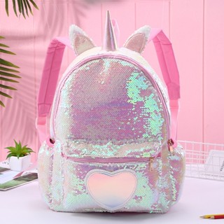 】韓國變色亮片揹包 親子揹包獨角獸Unicorn後揹包學生書包女童新款卡通書包生日禮物節日禮物