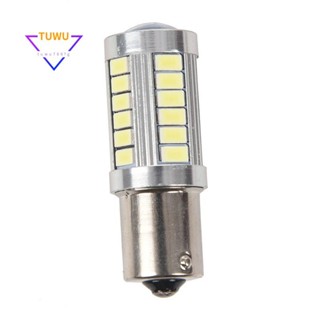 BA15S 12V 白色 LED 側燈指示燈汽車燈泡 1156 P21W 銀色 33-LED