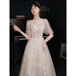 法式晚禮服女輕奢小眾高階法式晚禮服女輕奢小眾高考仙氣學生畢業典禮伴娘服禮服9.16