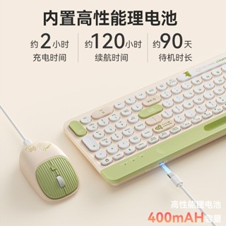 ⚡臺灣現貨⚡迪士尼無線藍牙鍵盤鼠標套裝可充電臺式筆記本電腦平板手機通用