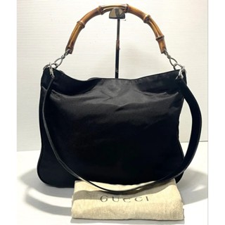 GUCCI 古馳 手提包 竹節系列 黑色 2way mercari 日本直送 二手