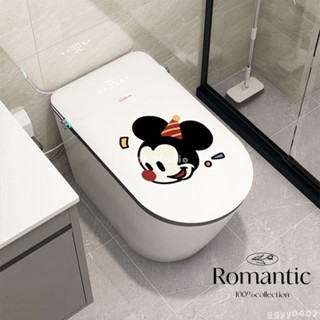 🚚臺灣出貨🚽 米奇防水貼紙 卡通馬桶馬桶蓋浴室坐便器廁所衛生間裝飾創意貼畫 馬桶貼紙 馬桶裝飾貼 浴室可愛貼紙