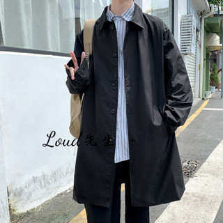 全店免運春秋季ins潮牌中長款風衣男韓版潮流寬鬆青少年百搭休閒夾克外套