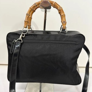 GUCCI 古馳 手提包 竹節系列 皮革 黑色 2way mercari 日本直送 二手