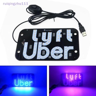 [ruiqingzhu] 1 套擋風玻璃汽車 LED 標誌燈帶強力吸盤的出租車標誌燈帶 USB 供電裝飾發光字母卡板 [