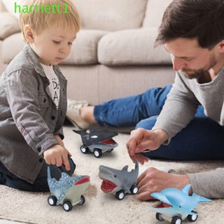 HARRIETT海豚慣性車玩具,可愛迷你PressandGo汽車玩具,蒙臺梭利大白鯊虎鯨拉回玩具車