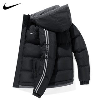 勝道體育 【現貨庫存】Nike冬季連帽外套、加厚保暖、羽絨棉內裡、時尚百搭、側邊口袋、舒適保暖、條紋外套適合男女M-5X
