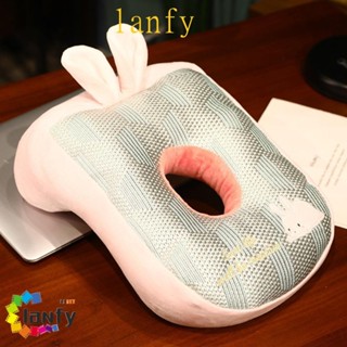 LANFY宿舍枕頭,舒服的柔軟的辦公抱枕,可愛的透氣性卡通多功能便攜式枕頭辦公室