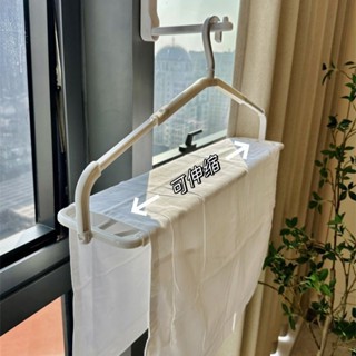 可伸縮衣架家用陽臺防滑毛巾浴衣架出差旅行可折疊曬衣架多層伸縮衣架,防滑毛巾浴20250610