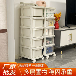 📣新品折扣📣客廳抽屜落地小推車零食置物架移動收納抽屜式多層