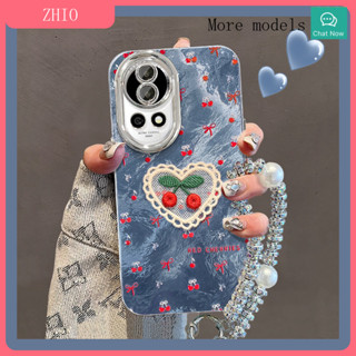 適用華為nova12手機殻榮耀200/100蝴蝶結櫻桃手鏈nova11/7榮耀50ins