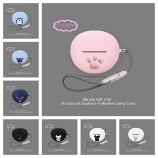 適用於Honor CHOICE EarBuds Clip耳機殼矽膠耳機套可愛卡通暴力熊耳機收納包防塵防摔耳機保護殼