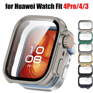 更換華為 Watch Fit 4Pro/4/3 螢幕保護殼 + 玻璃適用於華為 Fit4 Pro/4/3 升級至 Ult