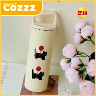 【cozzz】氣球貓咪保溫杯 ins風保溫杯 女學生便攜保溫杯 可愛保冷杯 隨行咖啡杯 保溫保冷杯 隨行杯 可愛水壺