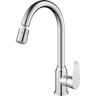 2025新品304不鏽鋼廚房水龍頭冷熱水雙用加高洗菜盆4分起泡器旋轉防濺兩檔20250605
