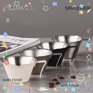 SIMPLESHOP 濃縮咖啡提取杯,100ML 帶刻度咖啡量杯,加厚 V 形壺嘴 304 不銹鋼咖啡杯